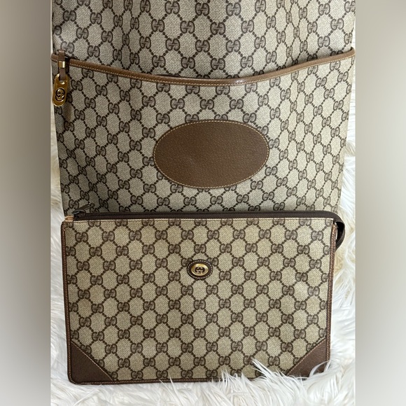 Gucci GG Sherry Line Monogram Canvas Tall Tote with Zippered Side Pocket - Picture 4 of 16